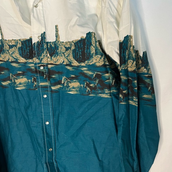 Rodeo shirt western horse print pearl snap - Picture 8 of 8